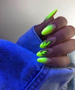 UV Hybrid Semilac Canary Green art