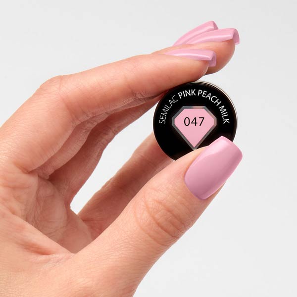 UV Hybrid Semilac Pink Peach Milk