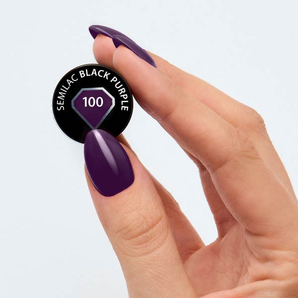 UV Hybrid Semilac Black Purple