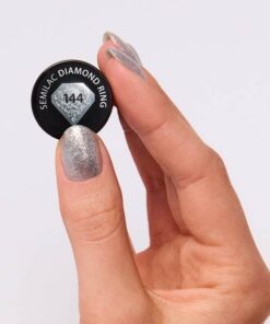 UV Hybrid Semilac Diamond Ring