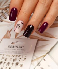 Semilac Burgundy Wine 083 and Semilac Night Euphoria 148