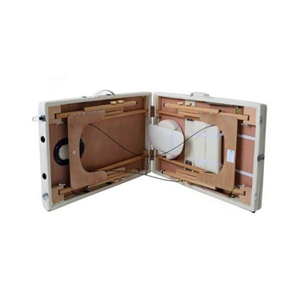 THBC Portable Wooden Massage Bed Beige