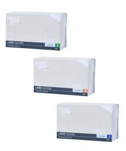Headgear Latex Powdered Gloves box of 100