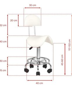 THBC Beauty Saddle Stool White size
