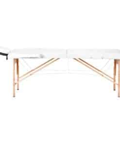 2 Part Portable Wooden Massage Bed White balance 1