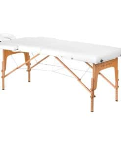 2 Part Portable Wooden Massage Bed White balance