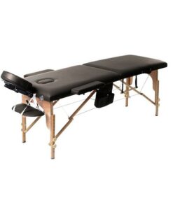 2 Part Portable Wooden Massage Bed black