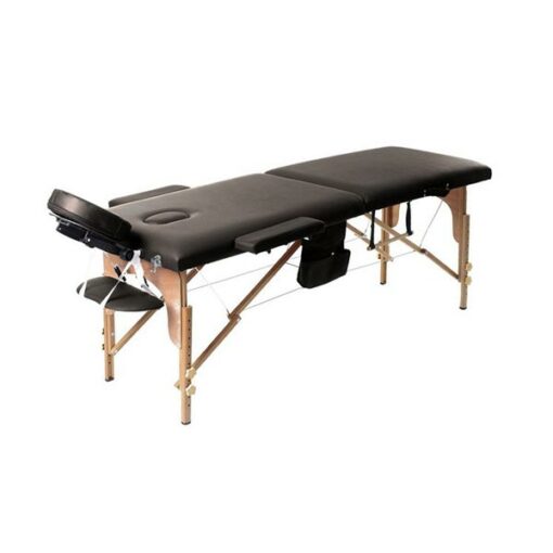 2 Part Portable Wooden Massage Bed black