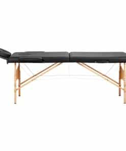 2 part Portable Wooden Massage Bed Black Balance 1