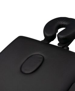 3 part Portable Wooden Massage Bed Black 2