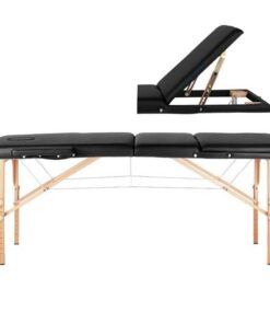 3 part Portable Wooden Massage Bed Black
