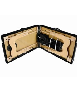 THBC Portable Wooden Massage Bed Black 1