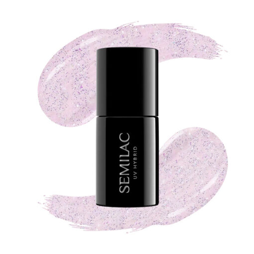 UV Hybrid Semilac Extend 5in1 Glitter Delicate Pink 806