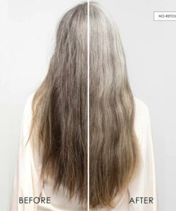 Olaplex No.8 Bond Intense Moisure Mask before and after grey