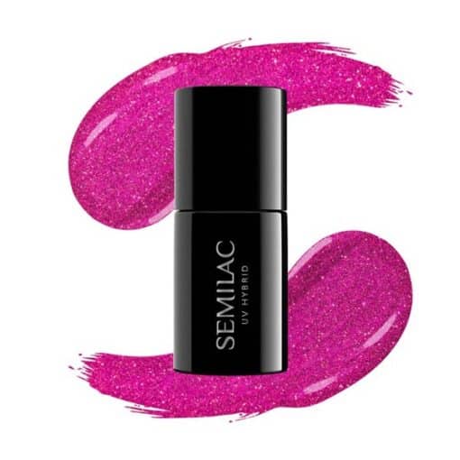 Semilac UV Hybrid Charming Ruby Glitter 348