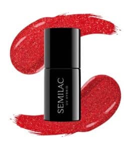 Semilac UV Hybrid Chic Red Glitter 346