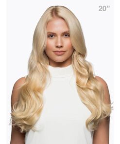 Stranded Hair Extensions 20 inch One Piece Curly look front