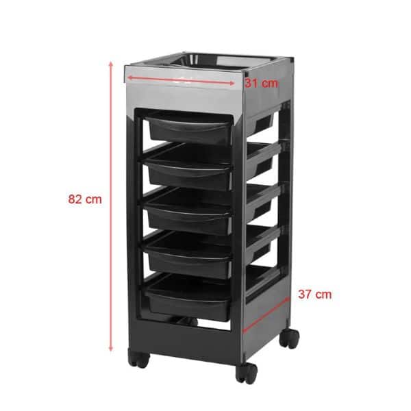 THBC Star Hair Trolley Black Gabbiano 1