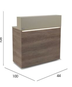 REM Zodiac Salon Reception Desk size