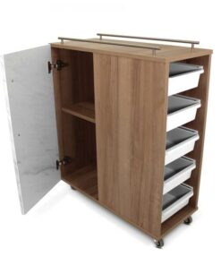 REM Savoy Mobile Beauty Cabinet open