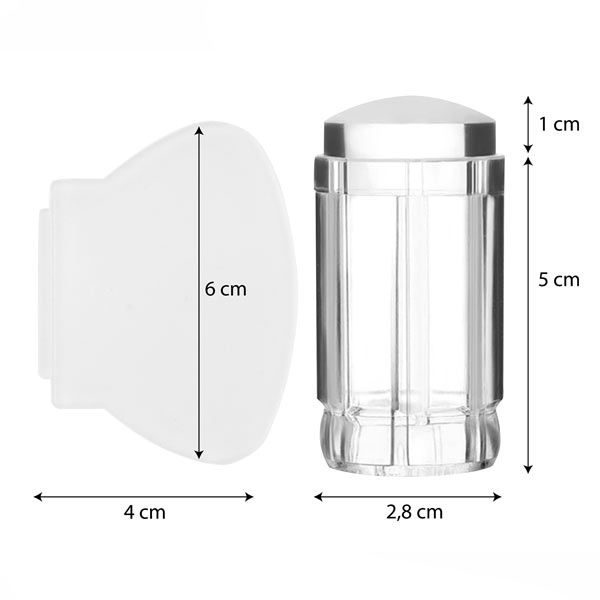 Trendy Clear Nail Stamper size