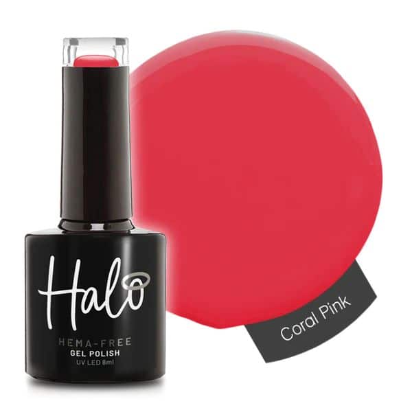 Halo Gel Polish Coral Pink 8ml HEMA FREE