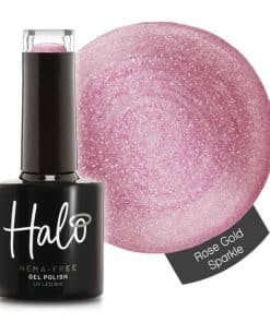 Halo Gel Polish Rose Gold Sparkle 8ml HEMA FREE