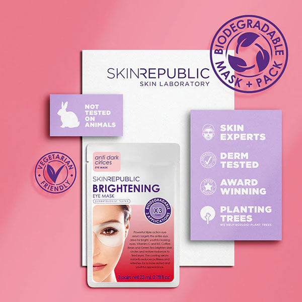 Skin Republic Biodegradable Brightening Eye Mask 5
