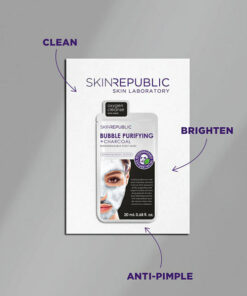 Skin Republic Biodegradable Bubble Purifying + Charcoal Face Sheet Mask 3
