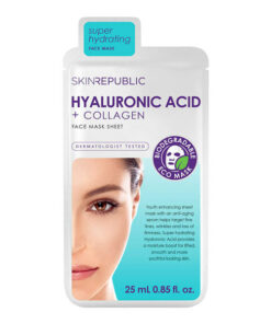 Skin Republic Biodegradable Hyaluronic Acid + Collagen Face Sheet Mask