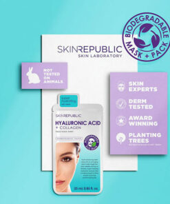 Skin Republic Biodegradable Hyaluronic Acid + Collagen Face Sheet Mask 5