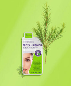 Skin Republic Biodegradable Spots + Blemish + Salicylic Acid Face Sheet Mask 5