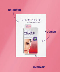 Skin Republic Biodegradable Vitamin C Brightening Face Sheet Mask 4