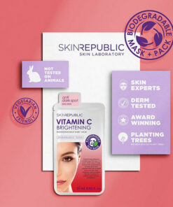 Skin Republic Biodegradable Vitamin C Brightening Face Sheet Mask 5
