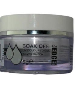 The EDGE Soak Off Silver Sheen UV Gel 5g