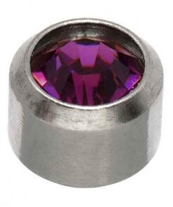 Caflon Earrings February Birthstone Amethyst Silver