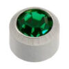 Caflon Earrings May Birthstone Emerald Silver