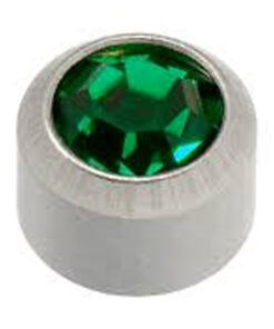 Caflon Earrings May Birthstone Emerald Silver