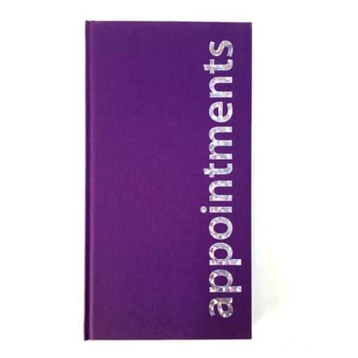 3 Col Appointments Book Purple