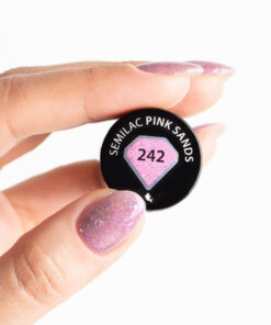 Semilac UV Gel Polish Pink Sands 242 nails
