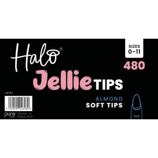 Halo Jellie Nail Tips Almond Mixed 480 Pack