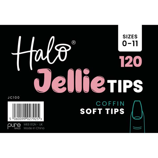Halo Jellie Nail Tips Coffin Mixed 120 Pack