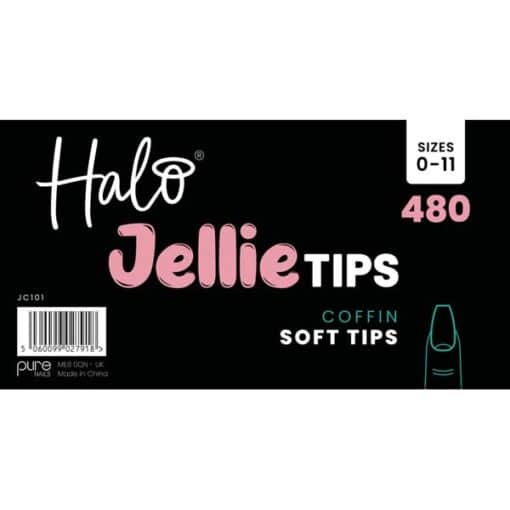 Halo Jellie Nail Tips Coffin Mixed 480 Pack