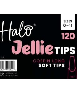 Halo Jellie Nail Tips Long Coffin Mixed 120 Pack
