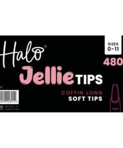 Halo Jellie Nail Tips Long Coffin Mixed 480 Pack