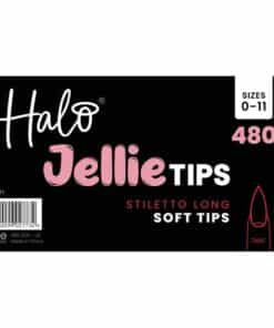 Halo Jellie Nail Tips Long Stiletto Mixed 480 pack