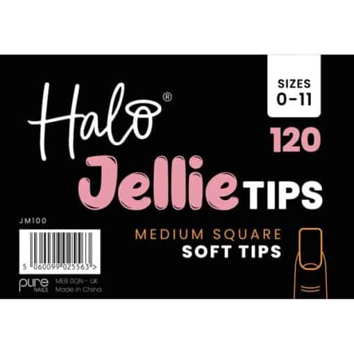 Halo Jellie Nail Tips Medium Square Medium 120 Pack