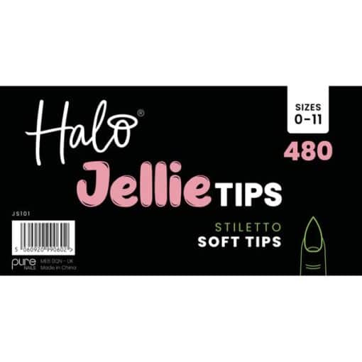 Halo Jellie Nail Tips Stiletto Mixed 480 Pack