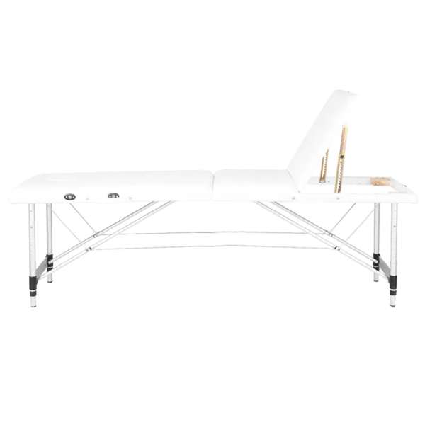 3 Parts Portable Aluminium Massage Bed White 1