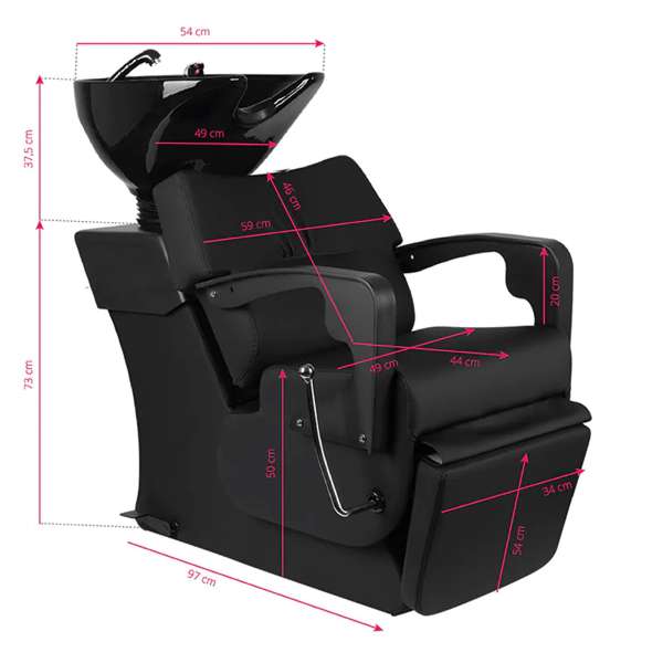 Gabbiano C37 Wash Unit dimensions